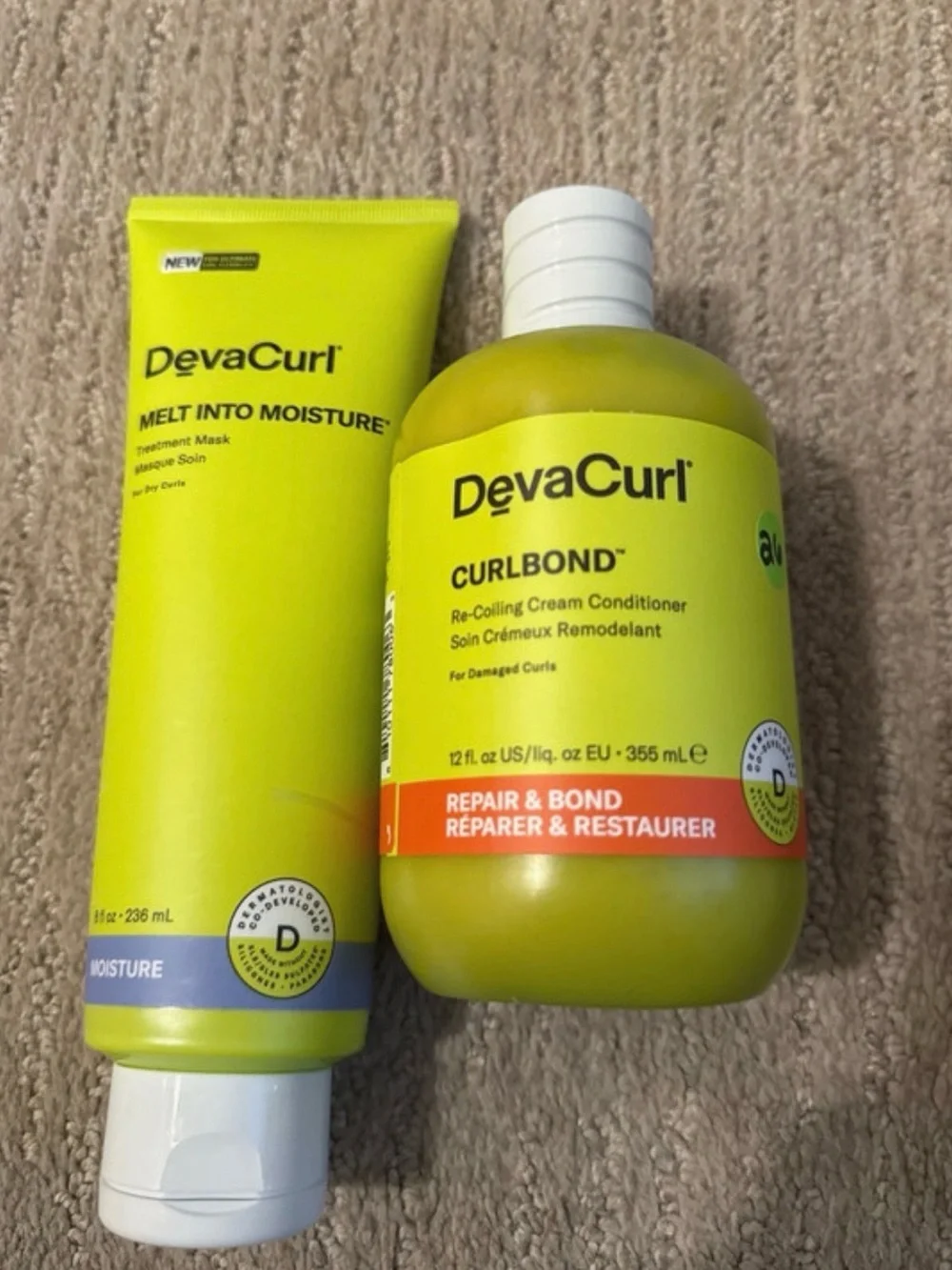 DevaCurl Kids CurlBond Re-Coiling Cream Conditioner — Bright Yellow Bottle